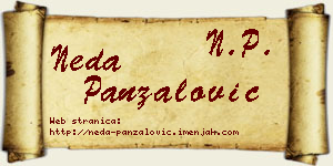 Neda Panzalović vizit kartica